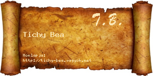 Tichy Bea névjegykártya
